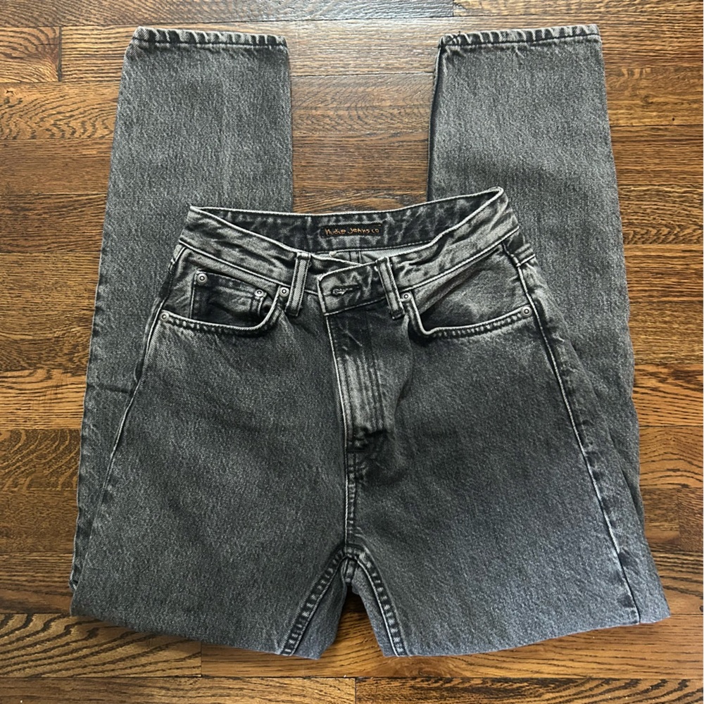 Nudie Jeans Breezy Britt Washed Gray Denim